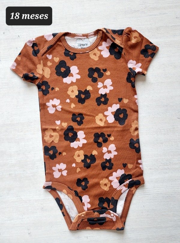 Producto - Body manga corta carters talle 18 meses flores dulce de leche