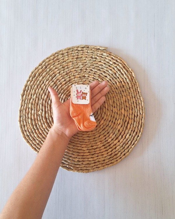 Producto - Media Colmena T1 (3-6M) Naranja Gatito