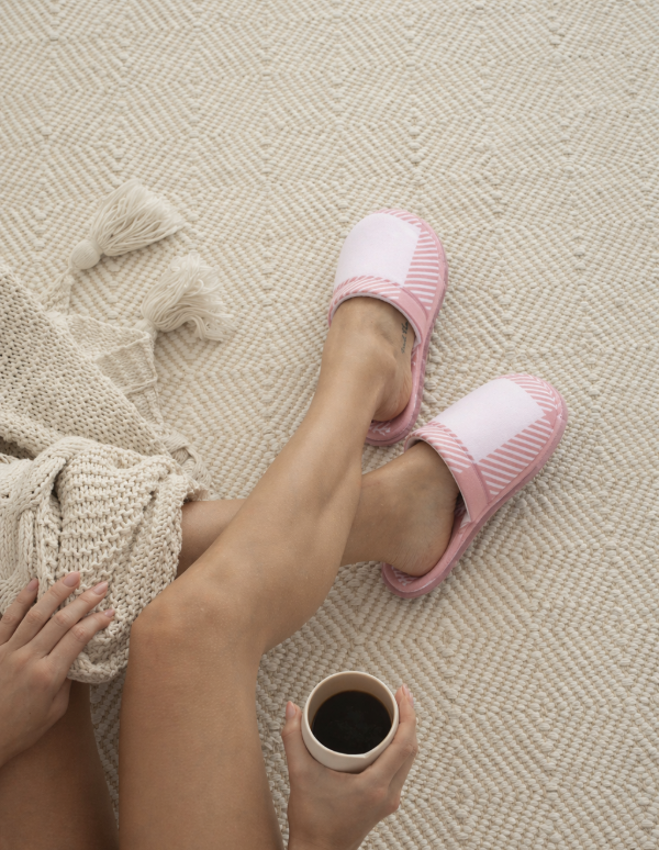 Producto - Pantuflón Rosa/blanco