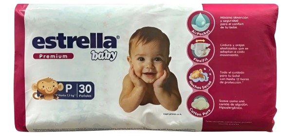 Producto - Pañal Estrella Baby Premium P 30un