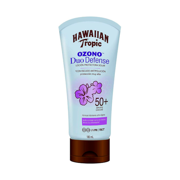 Producto - HAWAIIAN TROPIC PROTECTOR SOLAR OZONO DUO DEFENSE SPF50+ X180ML