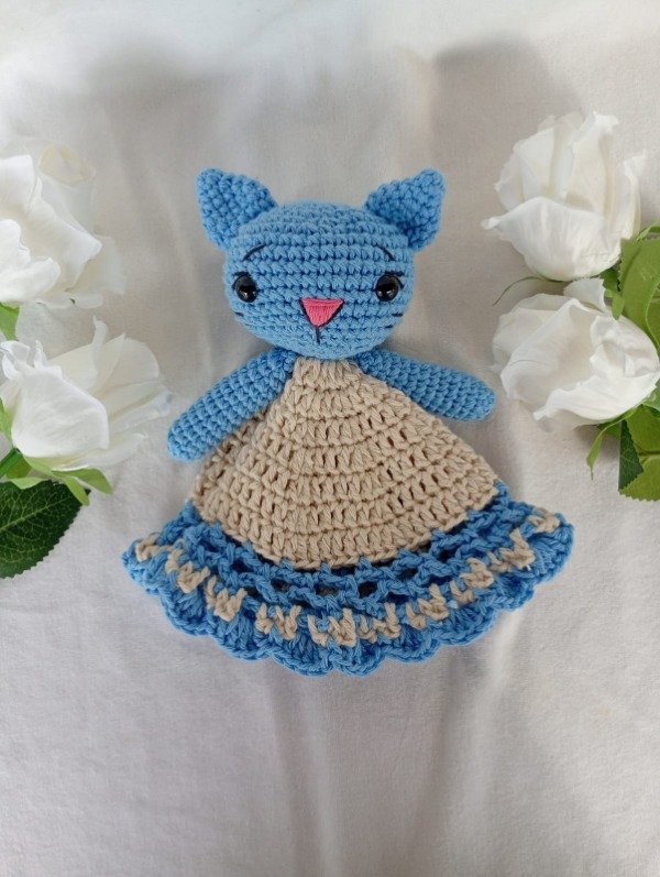 Producto - Kit De Apego Gatita- Manta+Amigurumi+Sonajero - 1