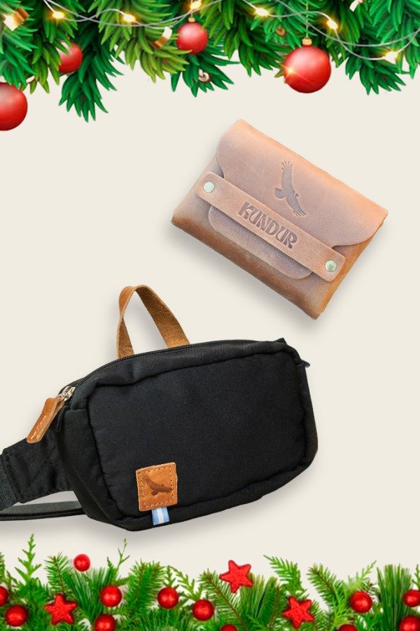 Producto - Riñonera + Tarjetero Cuero