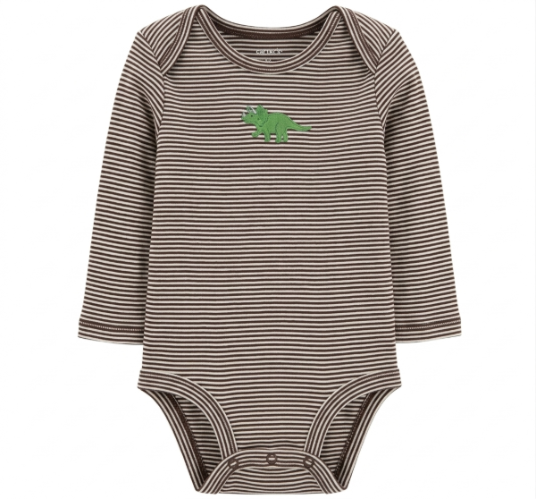 Producto - Bodie Manga Larga Bebe Rayadito Dino