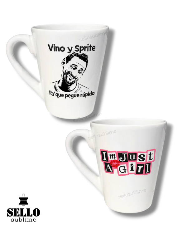 Producto - TAZAS CONICAS DE CERAMICA SUBLIMADAS