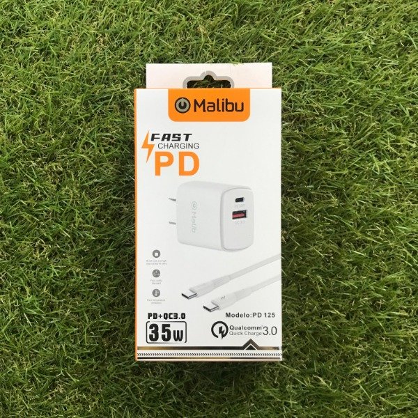Producto - Cargador Tipo C + USB Malibu PD125 35W