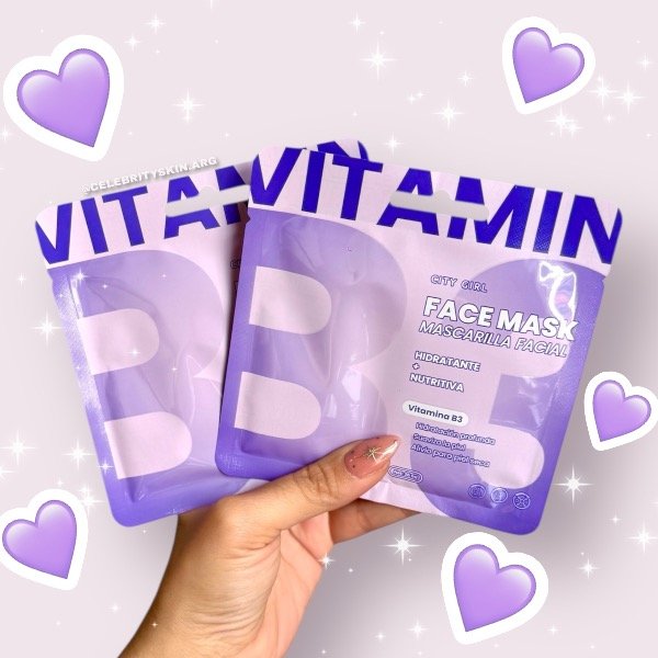 Producto - MASCARILLA FACIAL VITAMINA B3 CITY GIRL X 2 UNIDADES