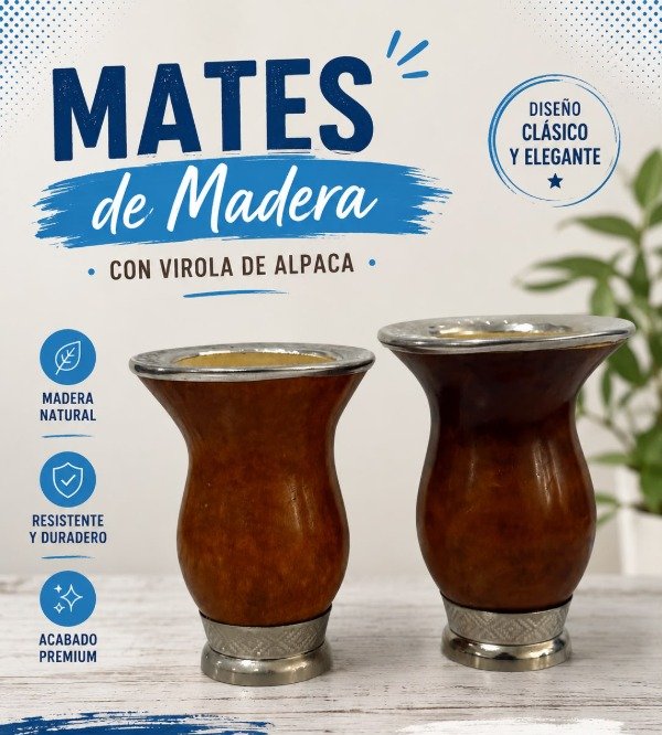 Producto - Mate de madera con virola de alpaca