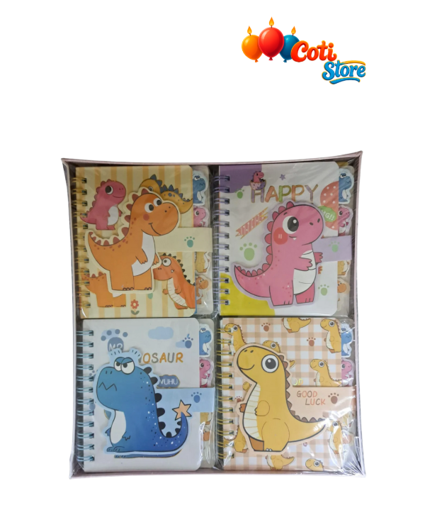 Producto - Agendita dinosaorio con velcro 10x11.2 cm