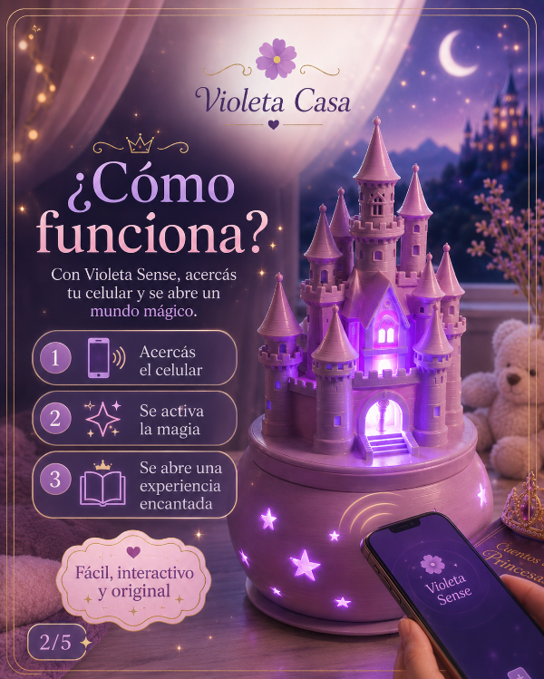 Producto - Velador Castillo Mágico con Violeta Sense - 1