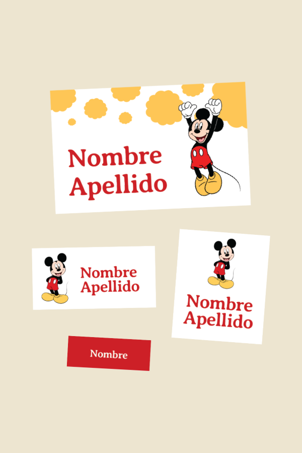 Producto - etiquetas escolares [mickey mouse]