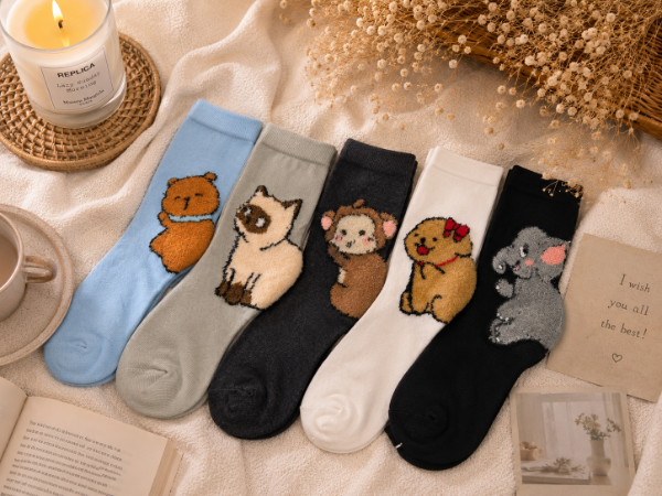 Producto - Medias media caña animalitos soft