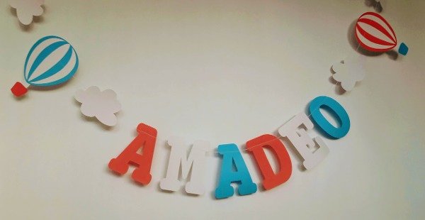 Producto - Guirnalda de letras con Figuras Temáticas