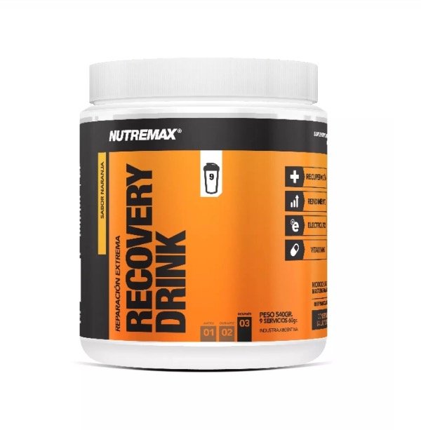 Producto - NUTREMAX RECOVERY DRINK 540 GRS NARANJA SIN TACC