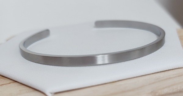 Producto - Esclava Personalizable en Acero Plateado (Delgada) 0.3mm
