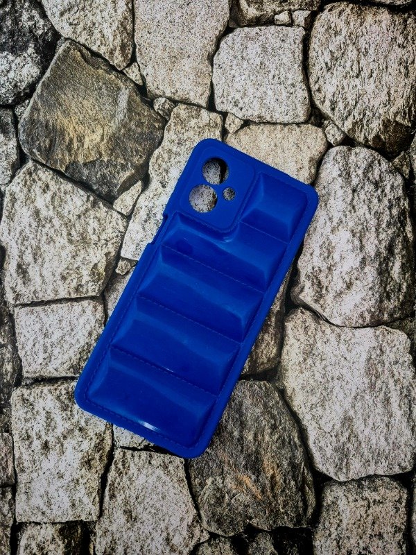Producto - Funda puffer nacional glossy Moto G14 azul