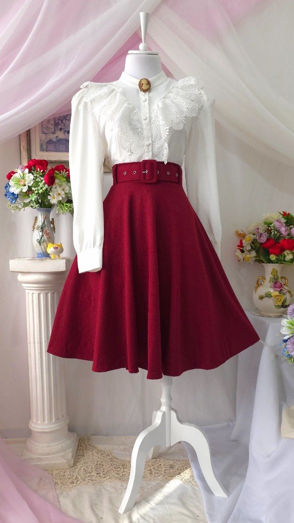 Producto - Falda Mariina Bordo! IMPORTADA NUEVA
