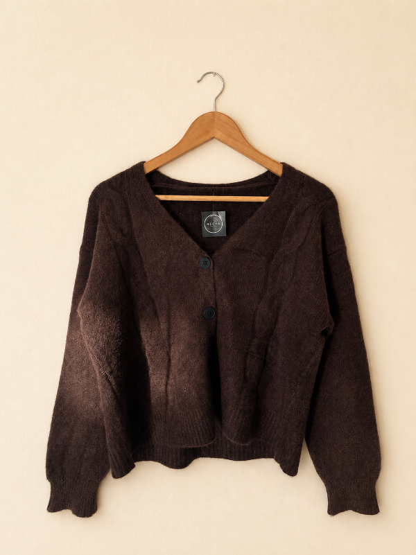Producto - Cardigan tejido  Chocolate