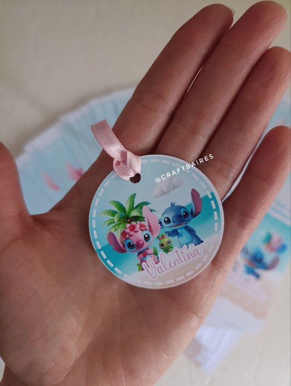 Producto - Tags Colgantes Stitch CraftBaires