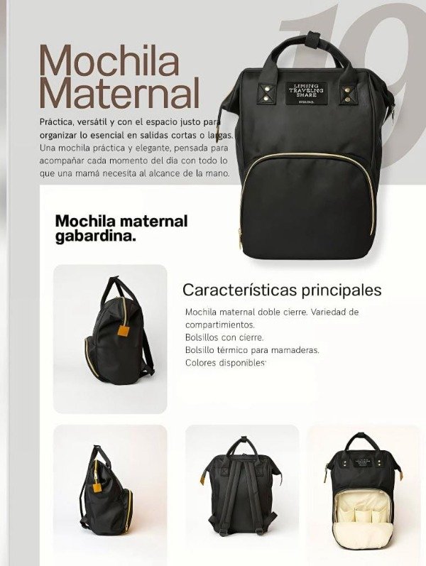 Producto - Mochila maternal impermeable unisex