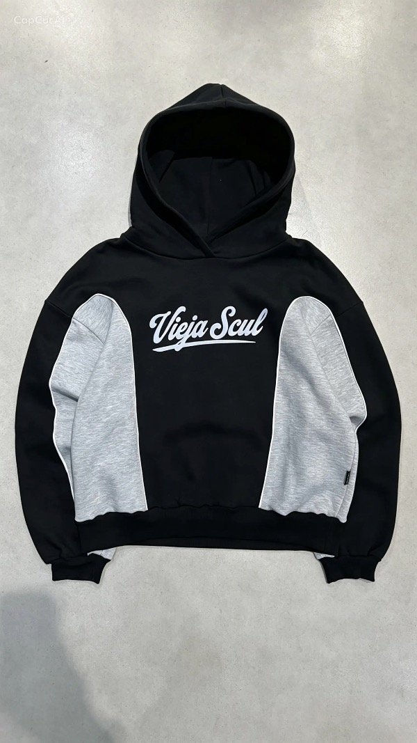 Producto - HOODIE boxyfit de frisa combinado VIEJASCUL