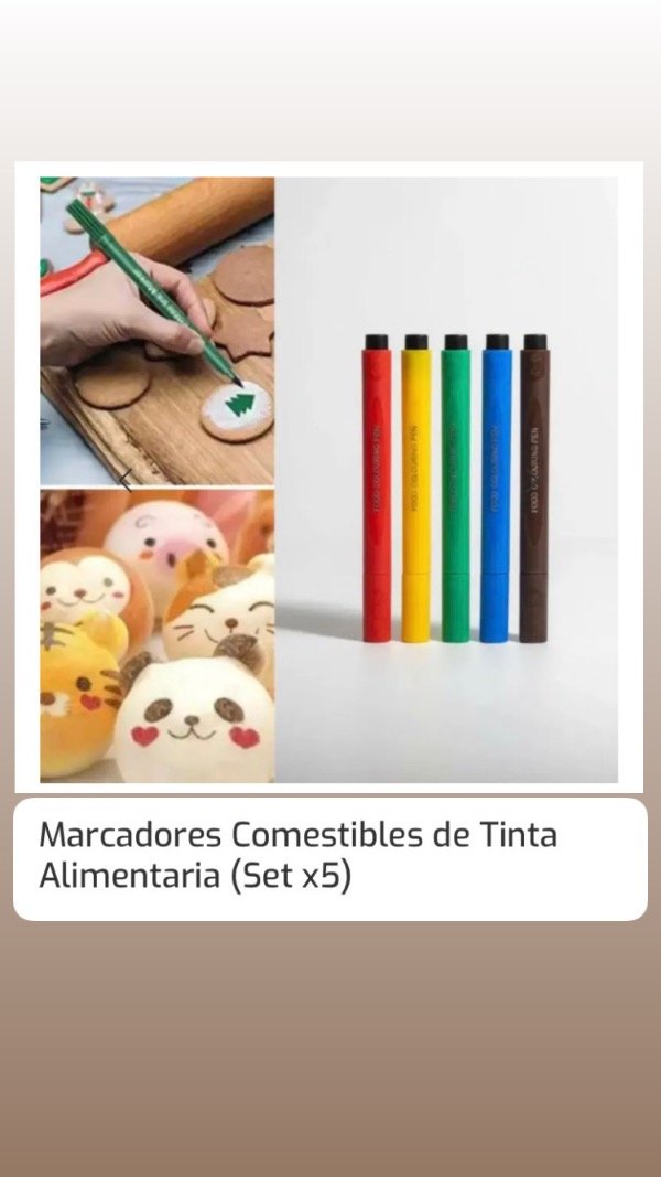 Producto - Marcadores comestibles x 5