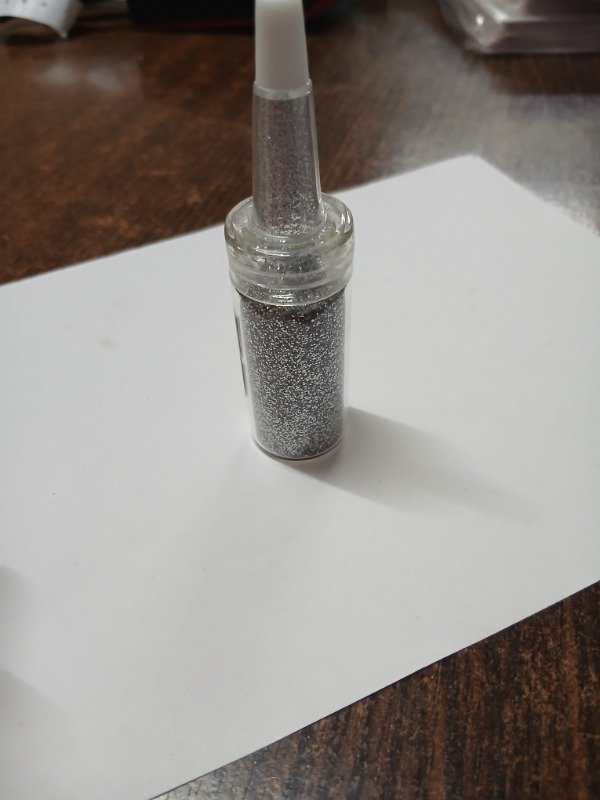 Producto - Gliter plata frasco pici