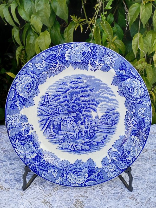 Producto - Plato playo de loza inglesa Woods Ware
