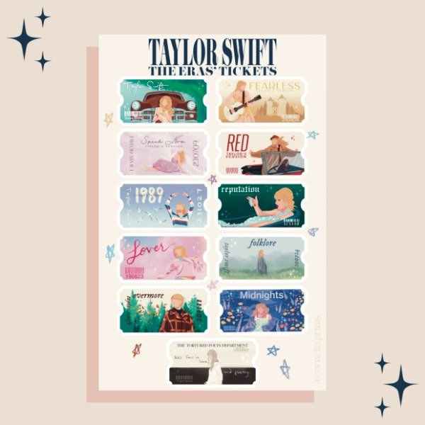 Producto - Set Troquelado 'The Eras' Tickets'