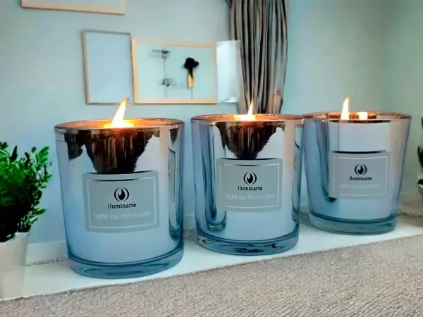 Producto - Vela cera vegetal plateada