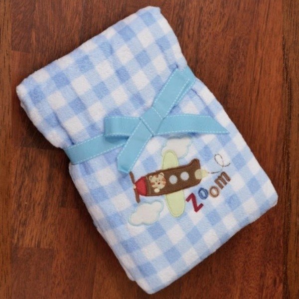 Producto - Frazada de Cuna Flannel bordada 110 x 140 cm - 0