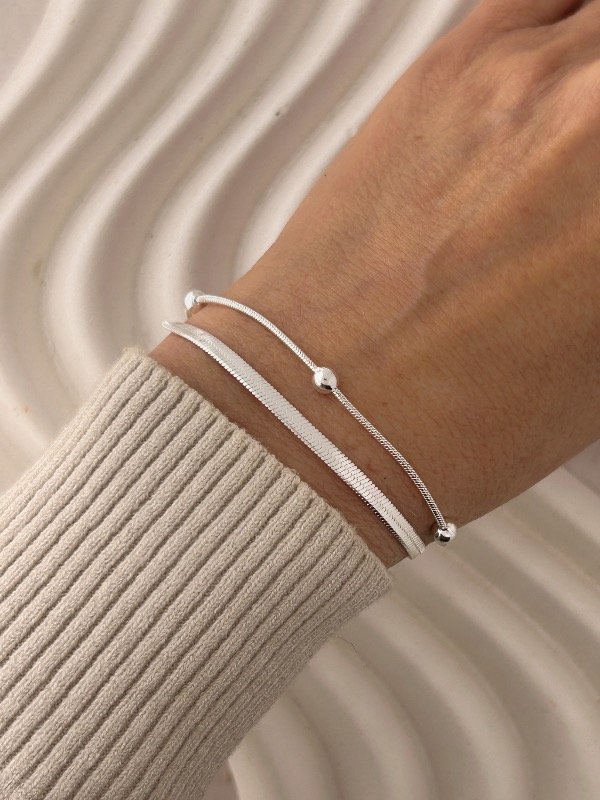 Producto - PULSERA DOBLE CLAPTON Y BOLITAS 0042