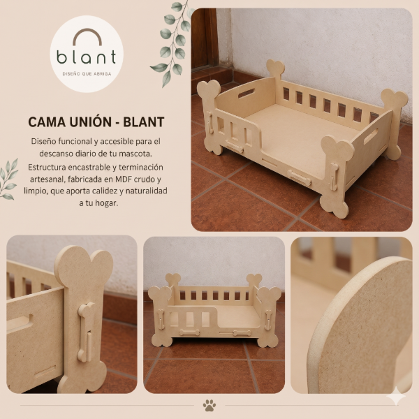Producto - Camita Rustica Union para perros-blant - 3