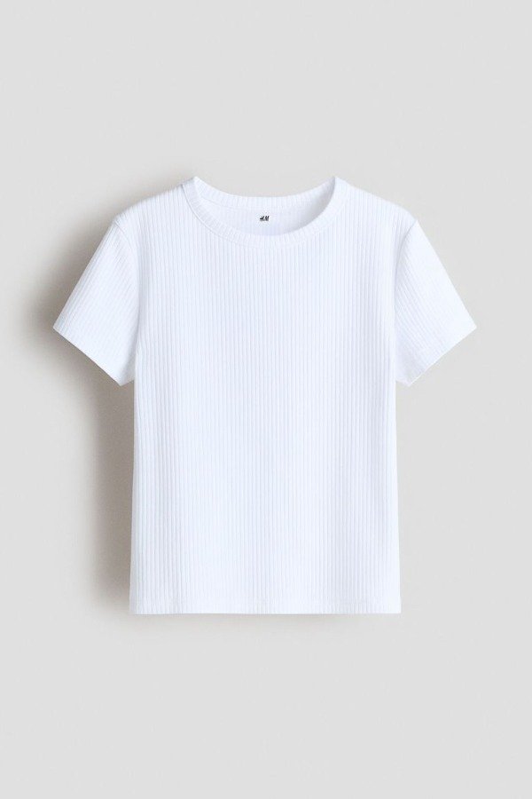 Producto - Remera HyM entallada corta rosa - 0