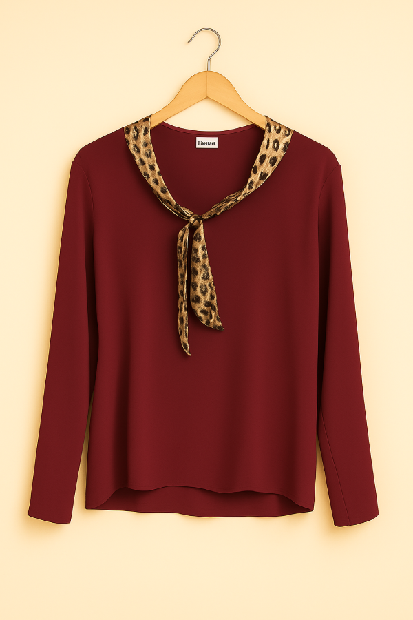 Producto - Blusa con Pañuelo Animal Print