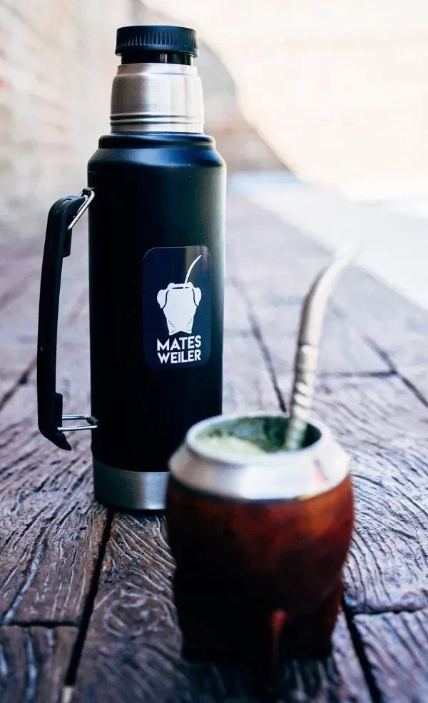 Producto - Termo Journey Bicapa Acero Inoxidable - Negro (Manija Retráctil)