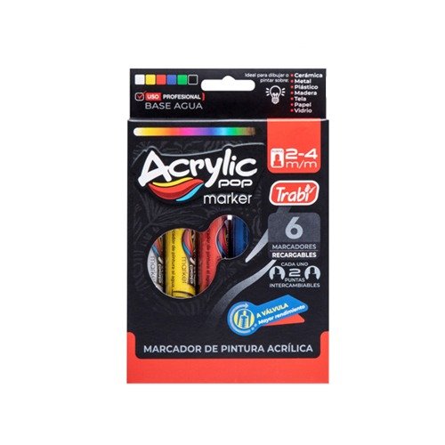 Producto - Marcadores acrilicos Trabi clasicos 4/6mm