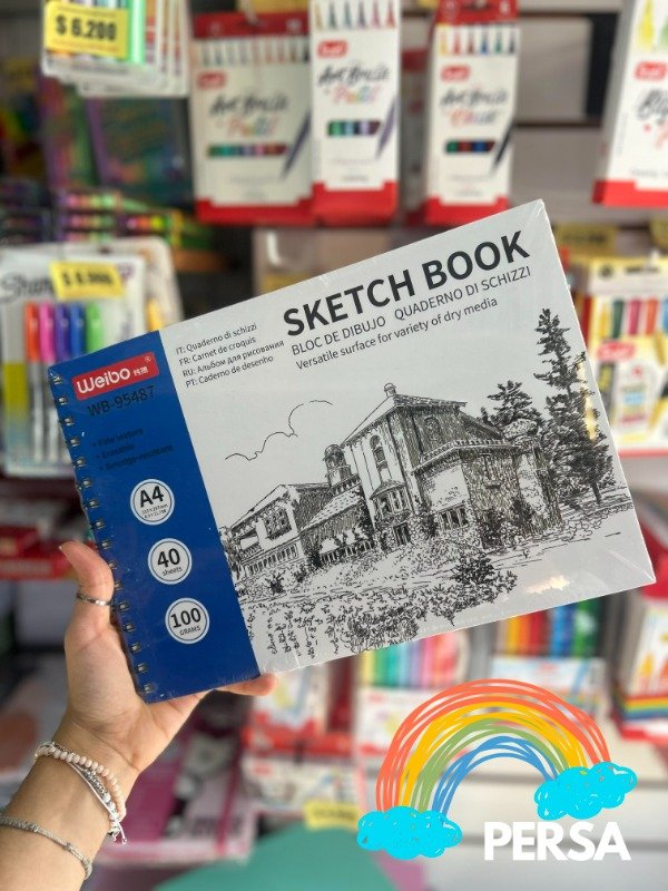 Producto - Cuaderno de dibujo Sketch Book A4 x40hjs de 100 grs