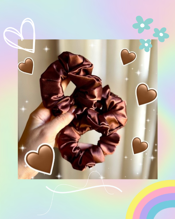 Producto - Scrunchies Satén Chocolate