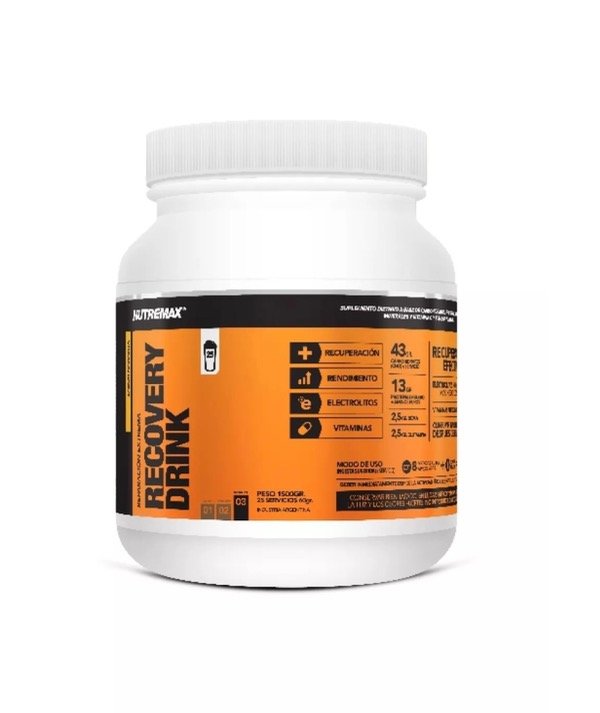 Producto - NUTREMAX RECOVERY DRINK 1500 GRS NARANJA SIN TACC