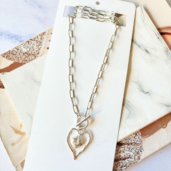 Producto - Collar Two Hearts Silver