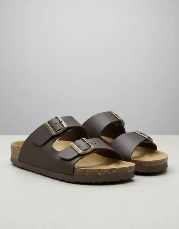 Producto - Sandalia Birk Marrón cuero vacuno