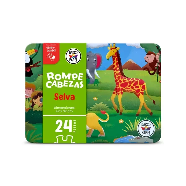 Producto - ROMPECABEZA 24 PIEZAS SELVA - EN LATA