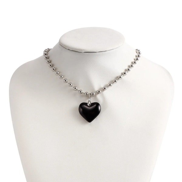 Producto - Collar corazón negro