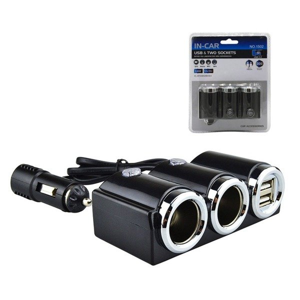 Producto - Divisor de encendedor de cigarrillos en el vehículo y usb