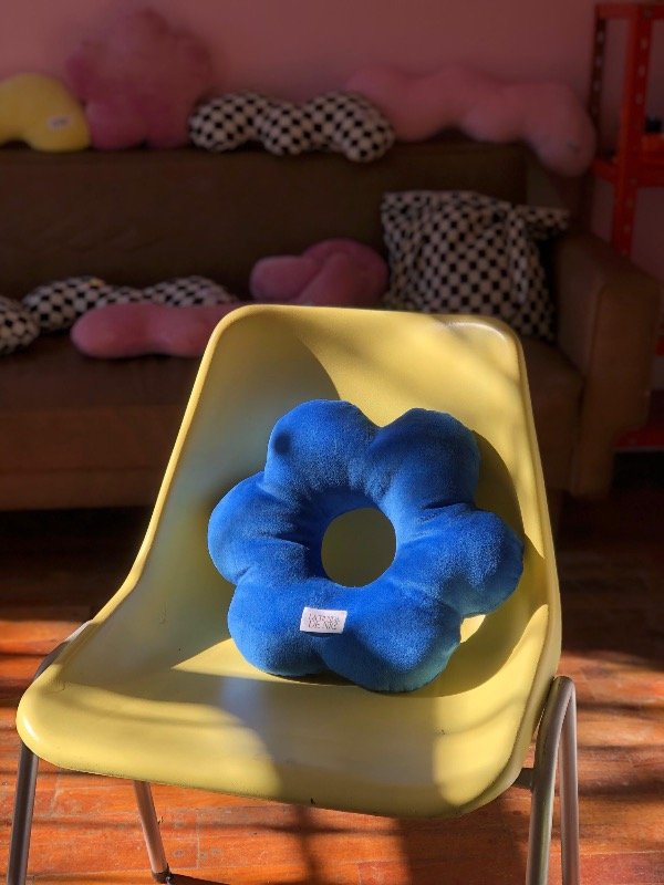 Producto - Almohadón FLOR - AZUL
