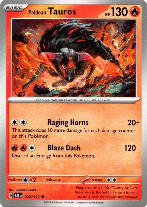 Producto - Paldean Tauros - 028/193 - Paldea Evolved