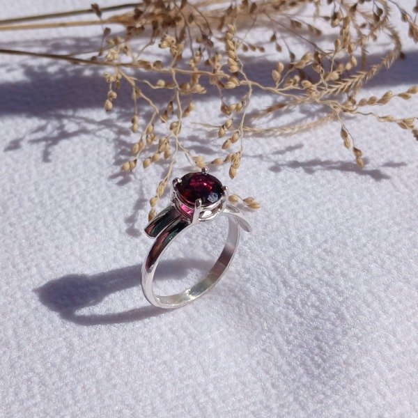 Producto - Anillo Plata 925 Granate Ajustable - 5