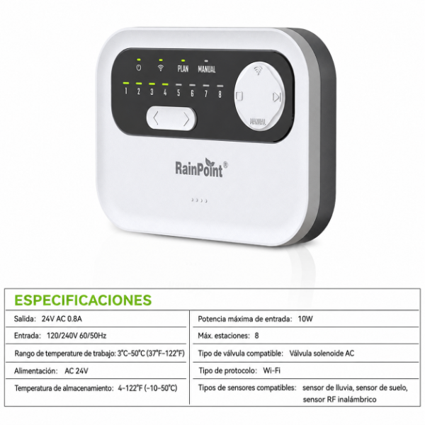 Producto - PROGRAMADOR WIFI 8 ZONAS HIC801W - 1