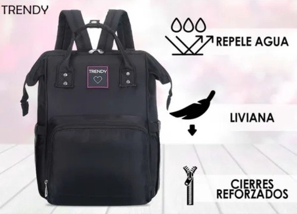 Producto - Mochila maternal Trendy negra